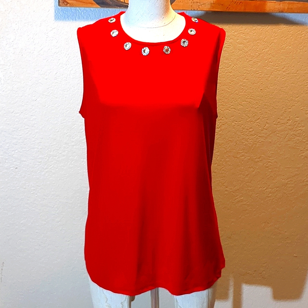 Medium Red Blouse with Bling